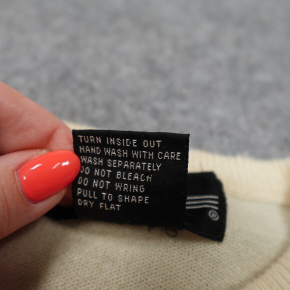 Vintage Spree Sweater Womens Medium Tulip Beaded Lambswool Angora Floral Sequin - Picture 3 of 8